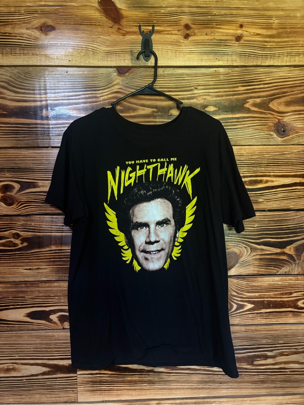 Stepbrother Black Graphic Tee “you have to call me Nighthawk”